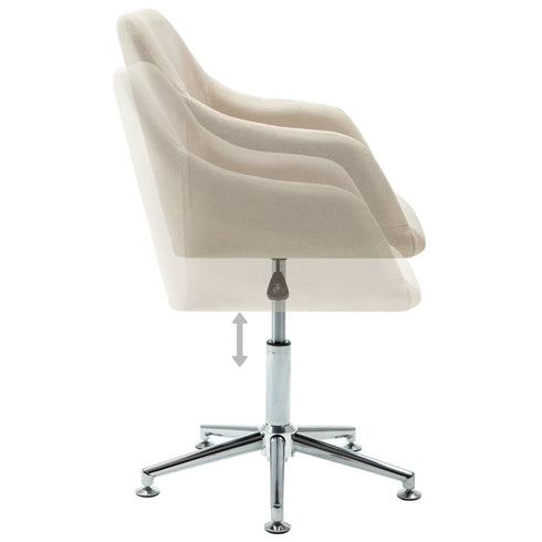 Swen Studio -  Swivel Dining Chairs 6 pcs Cream Fabric (UK/IE/FI/NO only) (6x331500)